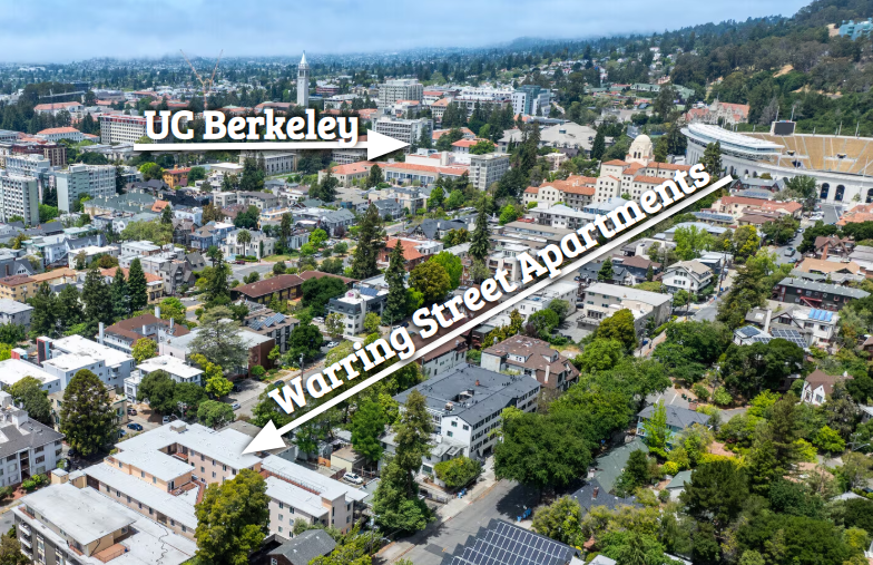 Map showing proximity to UC Berkeley
